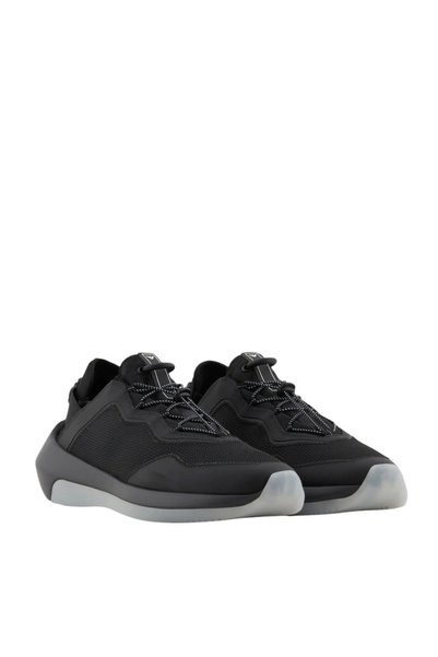 Emporio Armani Men's High Comfortable Sole Breathable Mesh Black Sneaker