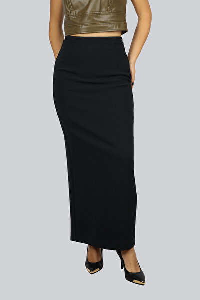Naar Γυναικεία ψηλόμεση μακριά μαύρη φούστα με σκίσιμο κανονικής εφαρμογής