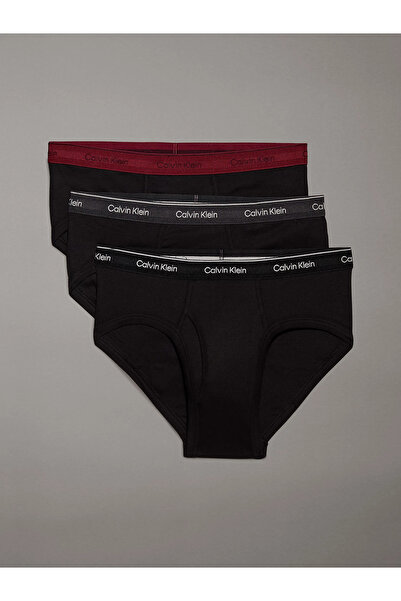 Calvin Klein Erkek Beli Lastikli Marka Logolu Slip Siyah Boxer