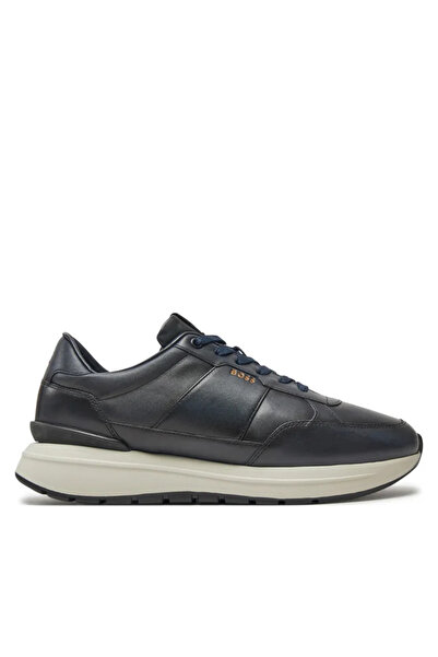 BOSS Erkek Marka Logolu Rahat Taban Bağıcıklı Lacivert Sneaker