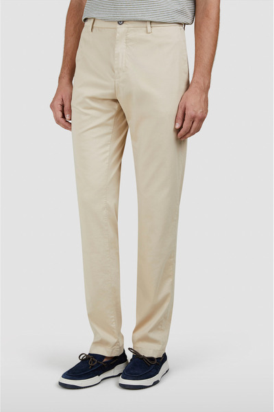 PAUL&SHARK Erkek Regular Fit Normal Bel Daralan Paça Pamuklu Bej Pantolon