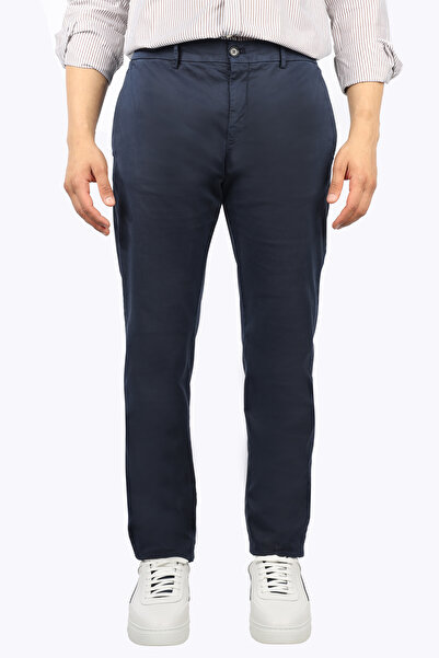 PAUL&SHARK Erkek Regular Fit Normal Bel Düz Paça Chino Lacivert Pantolon