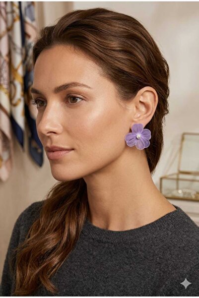 TLSMACCESORIES ÇİÇEK KÜPE İNCİLİ