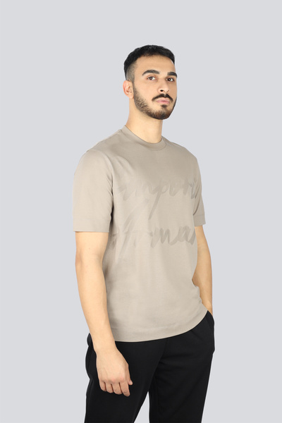 Emporio Armani Ανδρικό μπλουζάκι με κανονική εφαρμογή, στρογγυλή λαιμόκοψη, β...