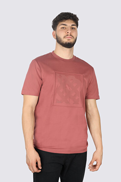 BOSS Erkek Örme Kumaş Normal Kesim Kırmızı T-Shirt