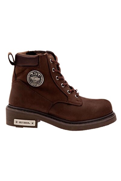 Harley Davidson Jim Γυναικείες μπότες Nubuck σε σκούρο καφέ