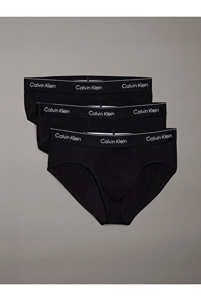 Calvin Klein Erkek Beli Lastikli Marka Logolu Slip Siyah1 Boxer