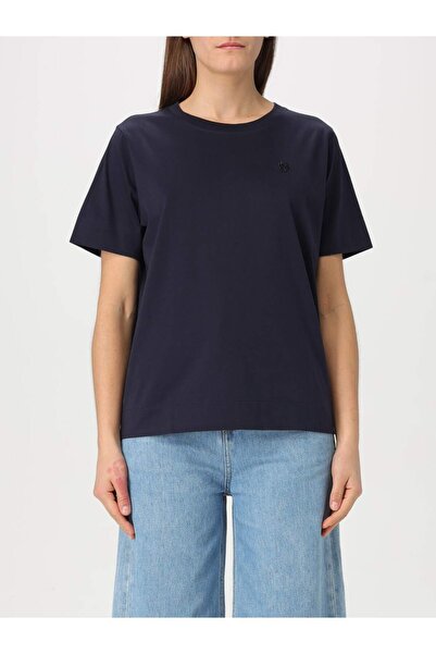 BOSS Kadın Regular Fit Yuvarlak Yaka %100 Pamuklu Kısa Kollu Lacivert T-Shirt