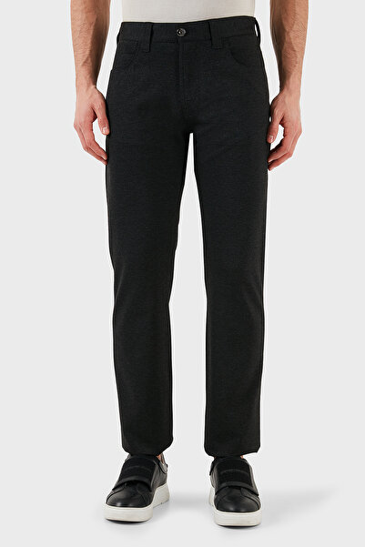 Emporio Armani Men's Slim Fit Regular Waist Stylish Straight Leg Anthracite S...