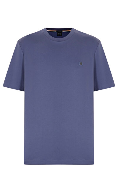 BOSS Erkek Regular Fit Bisiklet Yaka Marka Logolu Lacivert T-Shirt