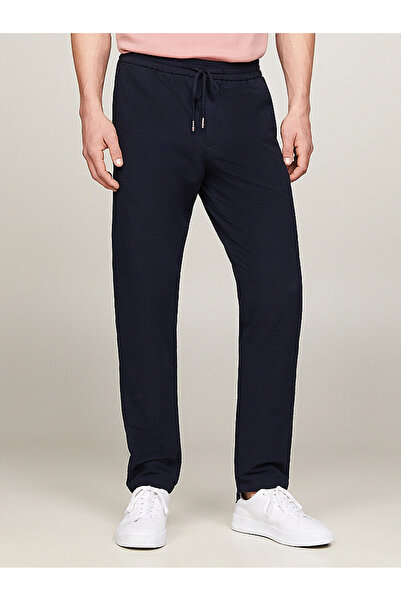 Tommy Hilfiger Men's Woven Fabric Regular Waist Straight Model Navy Blue Trou...