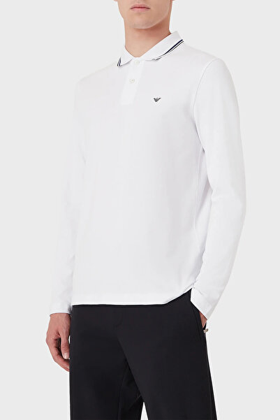 Emporio Armani Men's Polo Collar Long Sleeve Cotton Relaxed Fit 0100 Polo Col...
