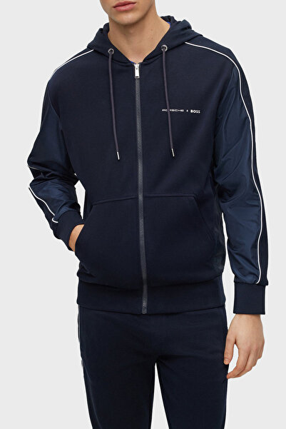 BOSS Pamuklu Regular Fit Fermuarlı Kapüşonlu Sweat Erkek Sweat 50486248 404