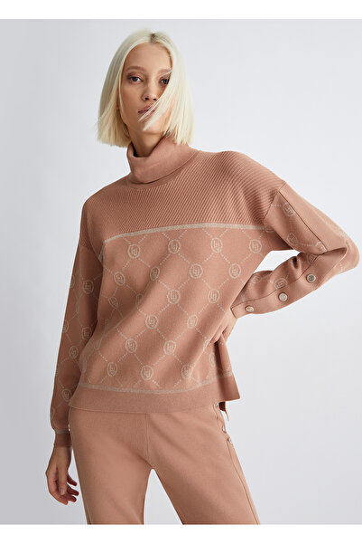 liu.jo Γυναικείο μακρυμάνικο άνετο πουλόβερ με λογότυπο της μάρκας, σε χρώμα ...