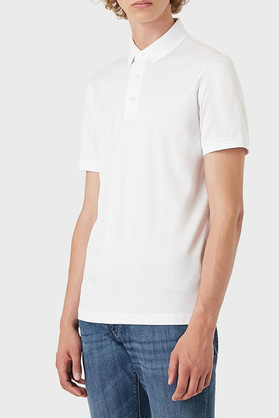 Emporio Armani Βαμβακερό κανονικό μπλουζάκι πόλο με κουμπιά ανδρικό πόλο 8n1f...