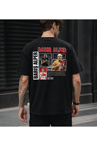 Edizen Barış Alper Yılmaz Premium T-shirt Unisex Oversize %100 Pamuk Siyah