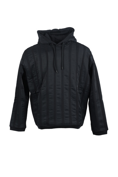 Emporio Armani Men's Logo Woven Fabric Regular Fit Navy Blue Sweatshirt