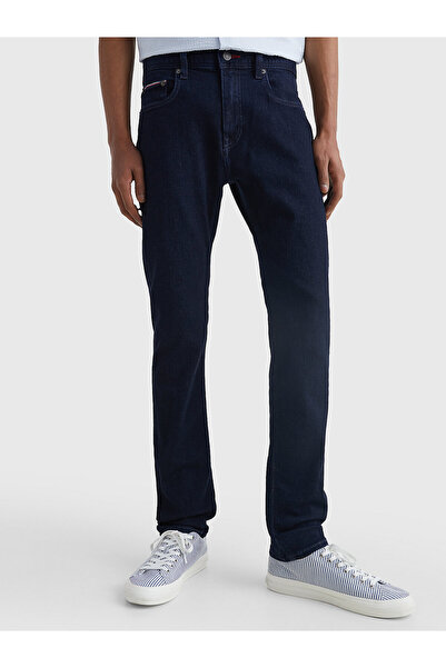 Tommy Hilfiger Erkek Denim Normal Belli Düz Model Günlük Kullanım Mavi Jeans