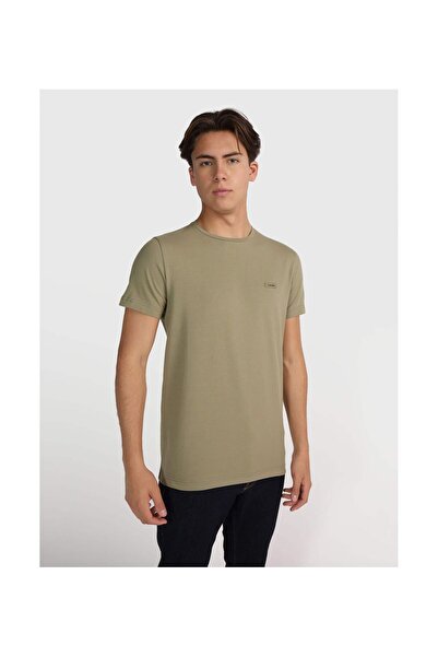 Calvin Klein Men's Brand Logo Cotton Casual Green T-Shirt