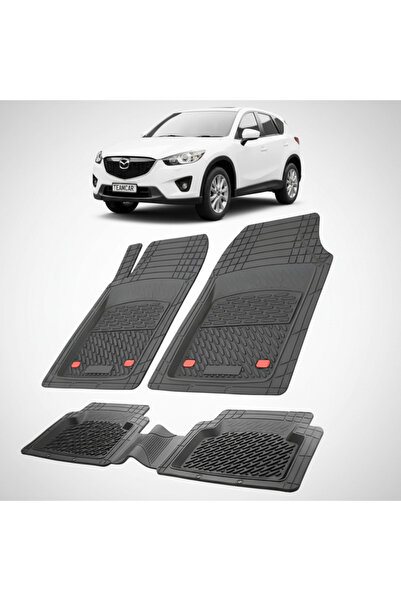 TEAMCAR Covorașe auto tip tavă compatibile cu Mazda CX-5 (2012–2017), negre, ...