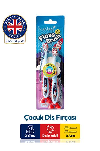 Brush-Baby Çocuk Diş İpi Etkili Yumuşak Diş Fırçası - Roket - Çiftli Paket - ...