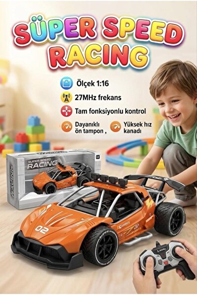 Tıfıl Toys Uzaktan Kumandalı Full Yön Fonksiyonlu Turuncu Şarjlı 1:16 Duman E...