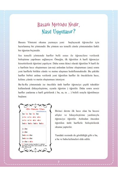 SEN YAYINLARI Basara Yöntemiyle Kolay Okuma Kitabım (1-2 Cilt Set)