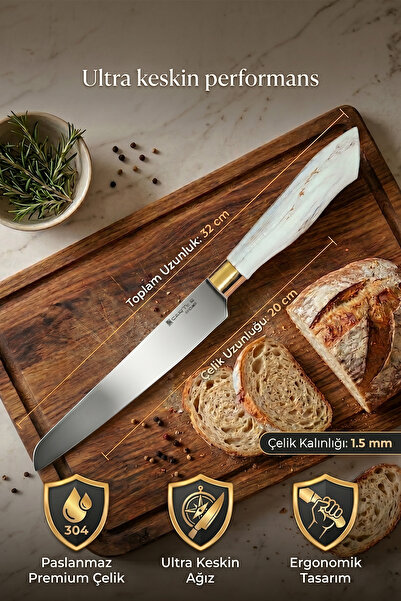CASTLE KITCHEN Papatya Serisi Mutfak Bıçak Seti