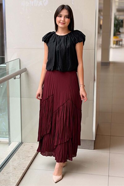 sentez giyim Φούστα με ζαρωμένο σχέδιο Sentez Viola