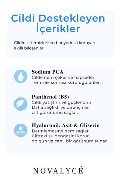 Novalyce Water Based Moisturizing Facial Cleansing Gel Sodium Pca Panthenol for All Skin Types