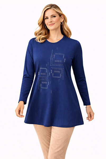 Mutlu City Γυναικείο χτενισμένο βαμβακερό τουνίκ για μητέρες μέσης και μεγαλύ...