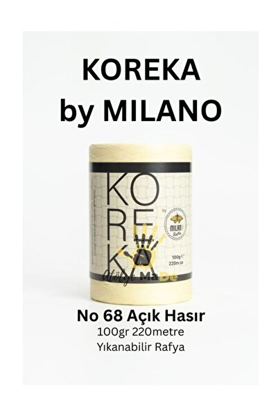 Milano Koreka by - 68 Ανοιχτό Ψάθινο Μονό Κοτσάνι 100γρ 220 μέτρα ΠΛΕΝΟΜΕΝΟ Ρ...