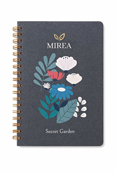 Mirea B5 17x24 cm Spiralli Çizgili Tarihsiz Not Defteri Secret Garden Koleksiyon