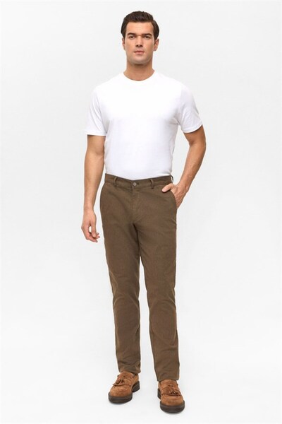 SÜVARİ Kiremit Regular Armürlü Pantolon
