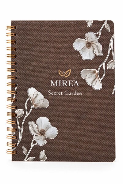 Mirea B5 17x24 cm Spiralli Çizgili Tarihsiz Not Defteri Secret Garden Koleksiyon