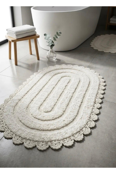 PIRILTI COLLECTION BÜYÜK BANYO PASPASI -2'Lİ SET-(ÖLÇÜ:80X140+50X80) KENARLAR...