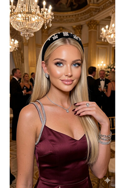 pegu baby collection ΜΑΥΡΟ ΒΕΛΟΥΔΙΝΟ ΣΤΕΦΑΝΙ ΜΕ ΚΡΥΣΤΑΛΛΙΝΕΣ ΠΕΤΡΕΣ ΕΙΔΙΚΗΣ Σ...