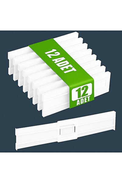 HızlıTrend 12 τεμάχια ακρυλικό λευκό τηλεσκοπικό ρυθμιζόμενο οργανωτή συρταρι...