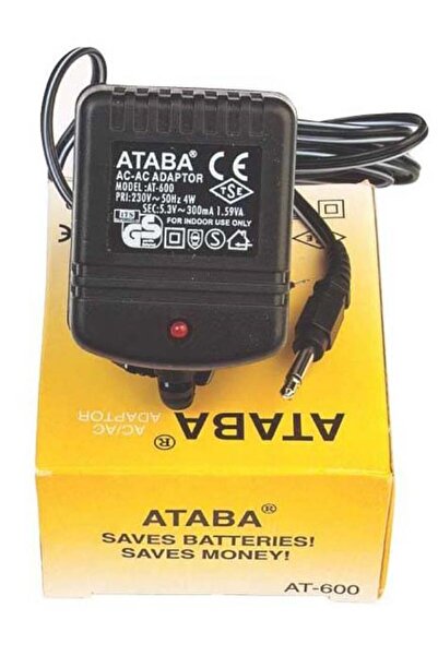 Genel Markalar AT-600 3W, 5.3V 300MAH AC-AC Süpürge Adaptör
