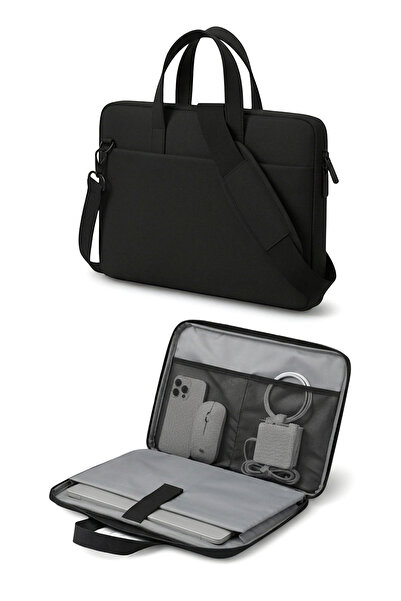 D'VERS 15.6-16.1-16.9 ιντσών Organizer Μαύρη τσάντα Unisex για χέρι, ώμο, υπο...