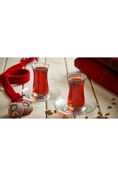 Paşabahçe مجموعة من 6 أكواب شاي بدون أطباق