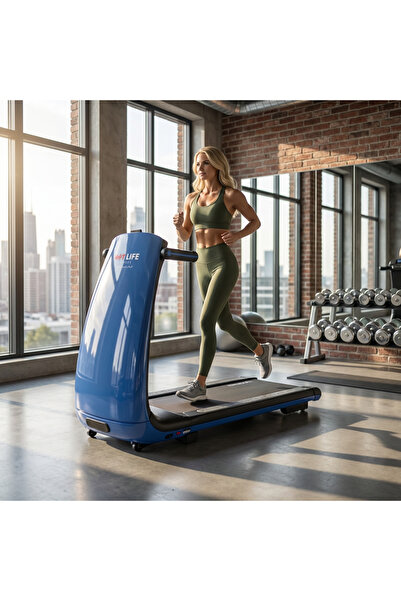 MY LIFE FITNESS جهاز المشي المنزلي الذكي موديل P 110 الموفر للمساحة – مزود بأزرار لمس ذكية، مكبرات صوت بلوتوث، وتقنية التشغيل الهادئ مع قدرة تحمل تصل إلى 120 كجم وتعديل يدوي للمنحدرات