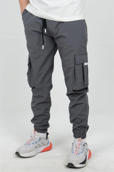 Edwox Ανδρικό Slim Fit Λεπτό Αθλητικό Παντελόνι με Τσέπες στη μέση και στους ...