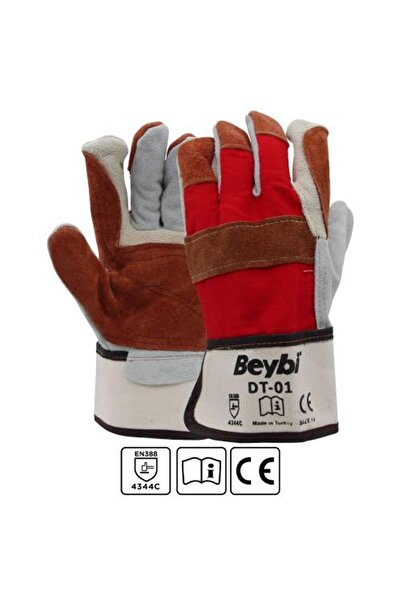 Beybi Dt-01 Deri Kaplı Isıya Dayanıklı Ağır İş Eldiveni (10Lu Paket) 10 beden