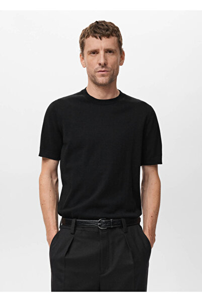 MANGO Man Tricou din bumbac țesut fin