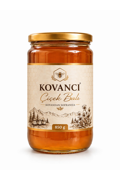 KOVANCI GIDA Doğal Çiçek Balı 850g- Katkısız, Saf ve Lezzetli