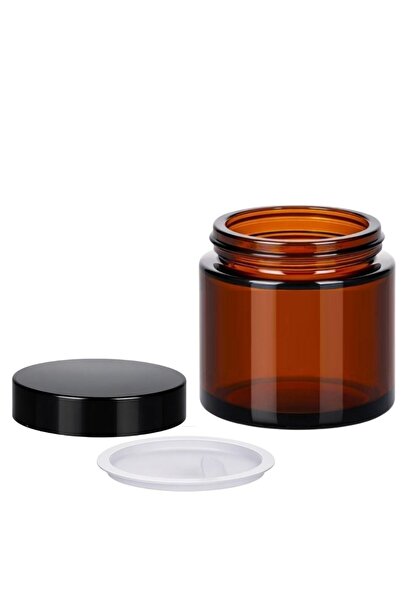 MumvemuM 30 Adet Amber Cam Kavanoz 100 ml Kapaklı - Mum Doldurmaya Uygun