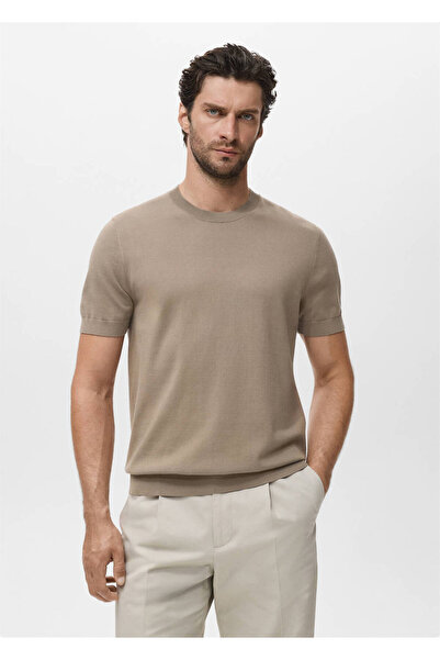 MANGO Man Tricou din bumbac țesut fin