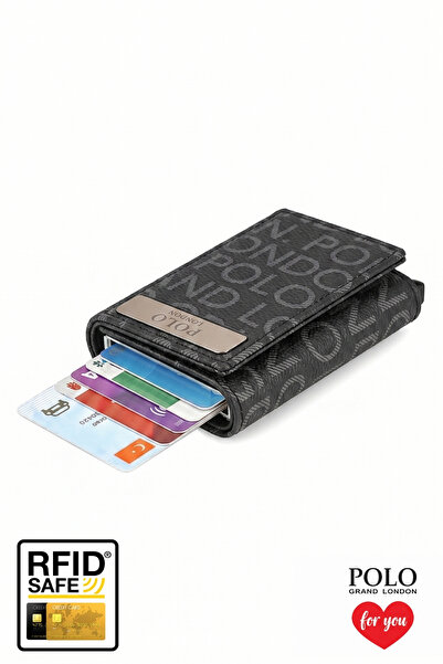 POLOGRAND London Γνήσιο πορτοφόλι Unisex με αυτόματο μηχανισμό με θήκη για κά...