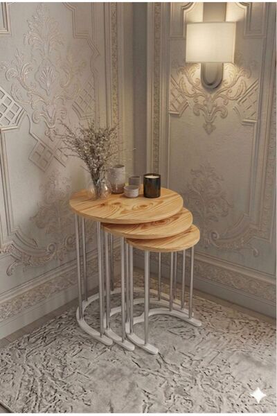 Nokta Sehpa Home KALPLİ YUVARLAK C ZİGON SEHPA mdf